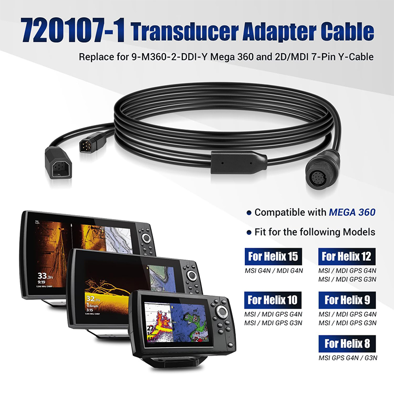 720107-1 สายอะแดปเตอร์ทรานสดิว - Fish Finder Transducer บทวิจารณ์และราคา