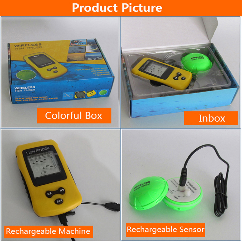 เครื่องหาปลาไร้สายสีสันสดใสรุ่ - Fish Finder Battery บทวิจารณ์และราคา